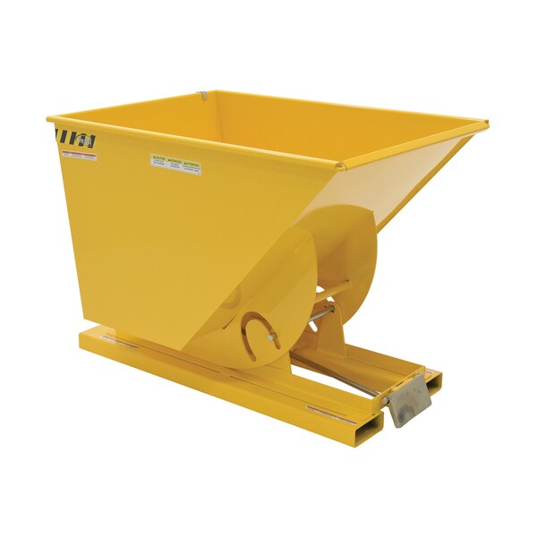 Vestil Heavy Duty Self-Dumping Hopper 1 Cubic Yard 6000 lb Yellow D-100-HD-YEL - main